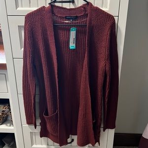 Cardigan with lace up side